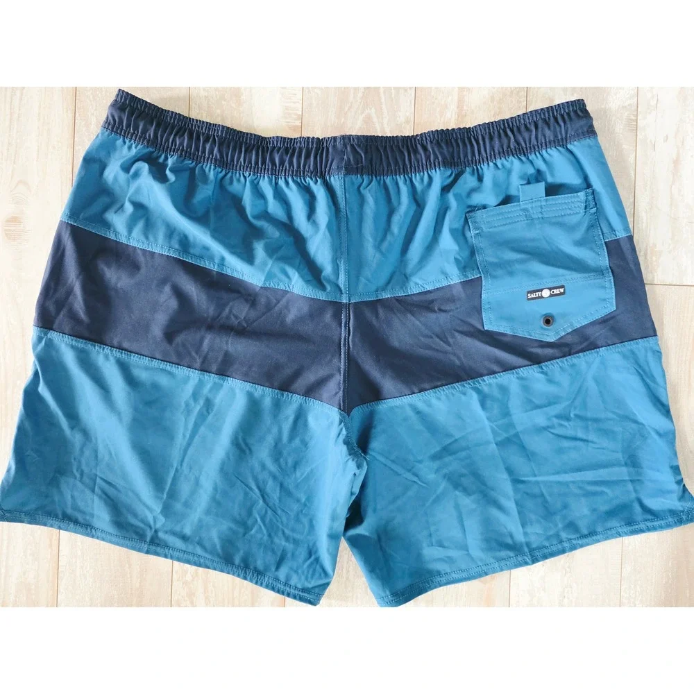 Salty Crew Mens 2XL Blue Colorblock Board Shorts Swim Trunks NWT